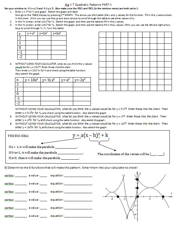 quad patterns worksheet pg 2