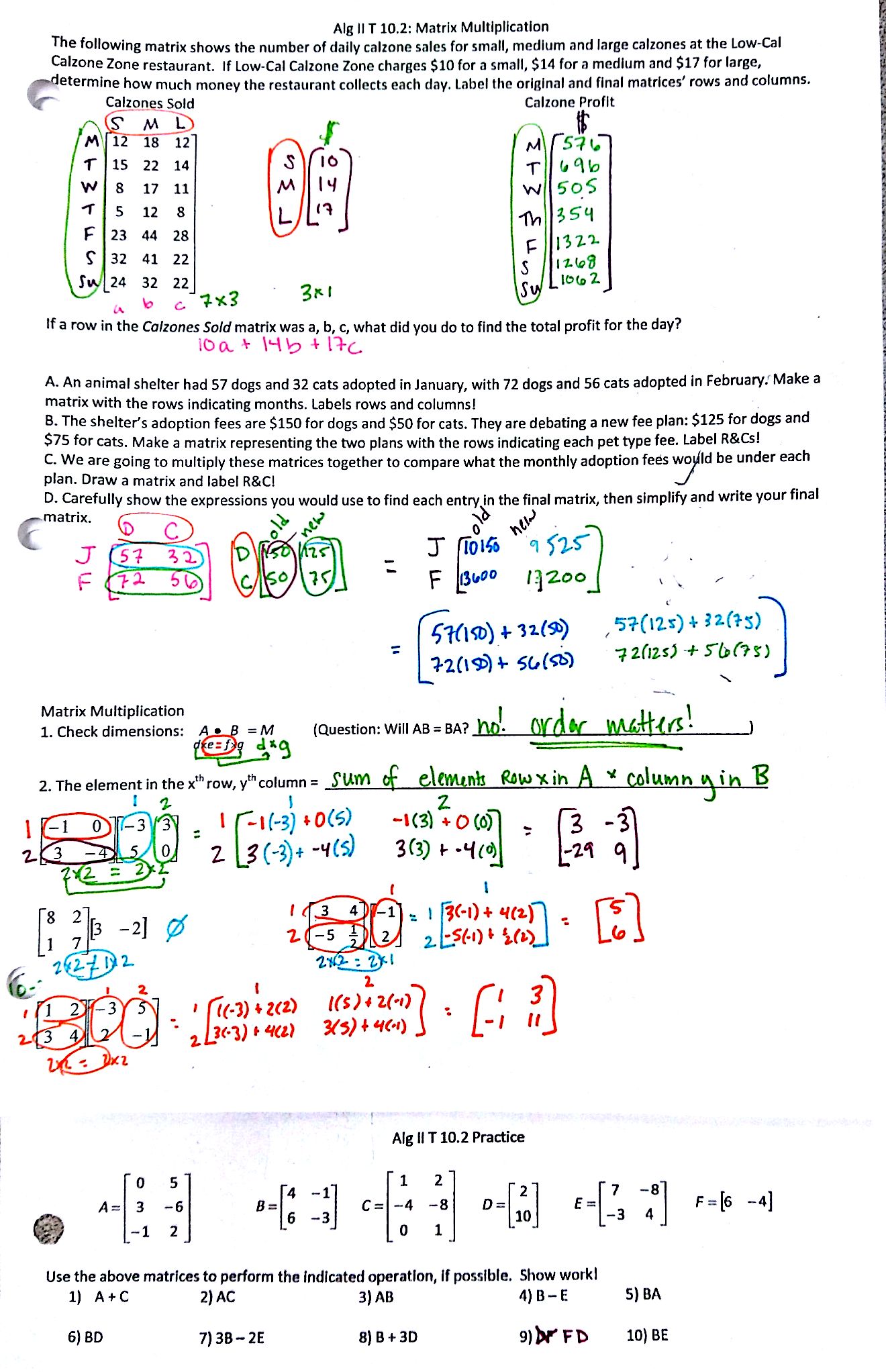 matrix – Insert Clever Math Pun Here Within Matrices Word Problems Worksheet